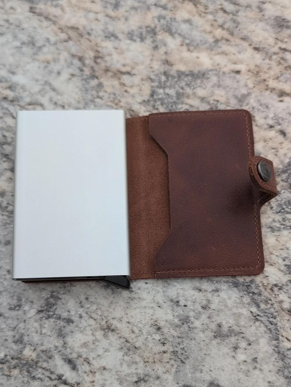 Secrid Brown Leather Card Wallet In GUC